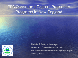 Status of EPA Ocean and Coastal Protection Programs in New