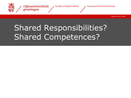 Shared Competences? - IUCN Academy of Environmental Law