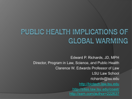 WHO and Climate Change - Medical and Public Health Law Site