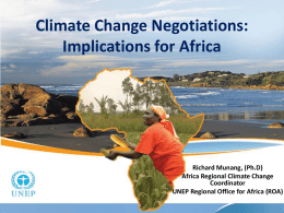 Africa Regional Climate Change Coordinator