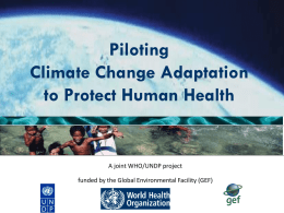 WHO technical co-operation on climate and health