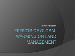 Effects of Global Warming on Land Management