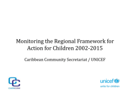 Monitoring the Regional Framework for Action for Children