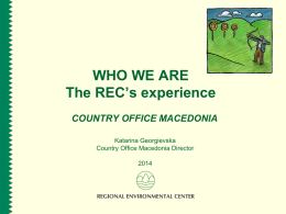 REC Powerpoint template - Regional Environmental Center