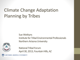 Climate Change Adaptation Planning by Tribes