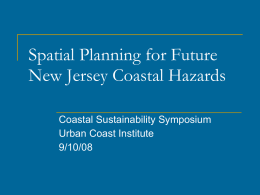 Spatial Planning for Future New Jersey Coastal Hazards