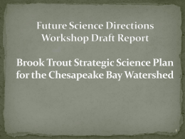 Research Priority 1 - Eastern Brook Trout Joint Venture