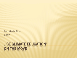 Ice-Climate Education* On the move