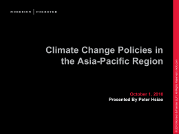 Climate Change Policies in the Asia-Pacific Region