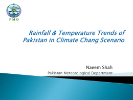 Climate change: Pakistan`s Perspective