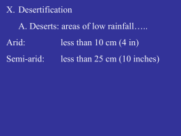 Unit XI: Desertification