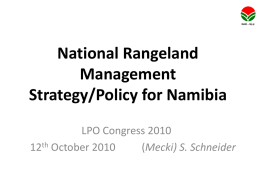 National Rangeland Management