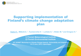 Updating adaptation strategy in Finland
