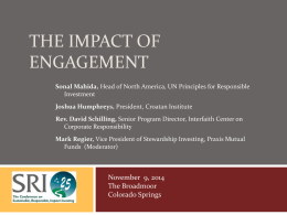 Understanding the Impact of Engagement