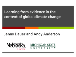 Dauer GSA 2013 learning from evidence climate changex