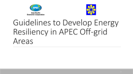 Guidelines to Develop Energy Resiliency in APEC Off