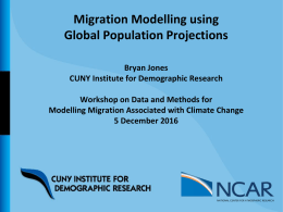 Migration modeling using global population projections