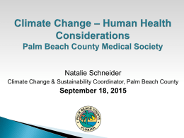 Natalie Schneider, AICP - Palm Beach County Medical Society