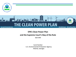 EPA`s Clean Power Plan
