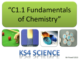C1.1 Fundamentals of Chemistry