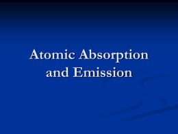Atomic Absorption and Emission Flame Tests