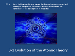 GO 3.1 Evolution of Atomic Theory PPT