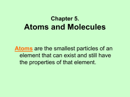 Atoms - WebAssign