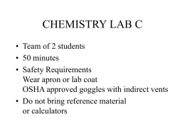 CHEMISTRY LAB C
