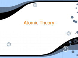 Atomic Theory - Wallingford-Swarthmore School District
