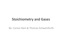 Stoichiometry and Gases