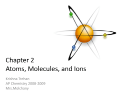 Chapter 2 Atoms, Molecules, and Ions