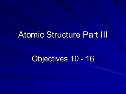 Atomic Structure Part III - Great Neck School District
