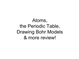 PowerPoint Presentation - Atoms, the Periodic Table & more