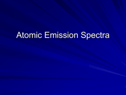 Atomic Emission Spectra