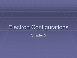 Electron Configurations - Warren County Public Schools