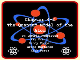Chapter 4-2 The Quantum Model of the Atom
