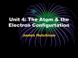 The Atom & the Electron Configurtation