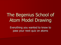 The Begenius School of Atom Model Drawing