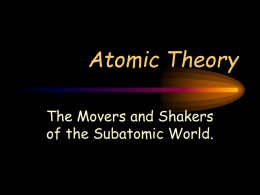 Dalton`s Atomic Theory
