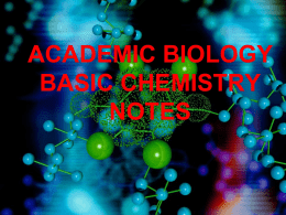 academic biology basic chemistry notes
