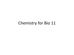 Chemistry for Bio 11