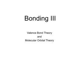 Valence Bond and MO Theory