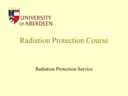 for a given type of radiation
