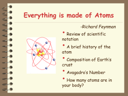 Everything is made of atoms.