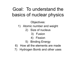 Extra Lecture - Nuclear Physics