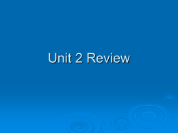 Unit 2 Review game