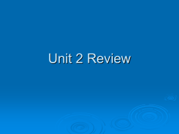 Unit 2 Review - Cloudfront.net