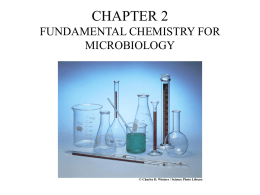 CHAPTER 2 FUNDAMENTAL CHEMISTRY FOR MICROBIOLOGY