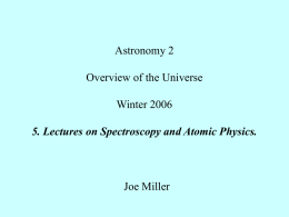 5. Lectures on Spectroscopy and Atomic Physics.