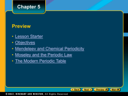 Section 2 Electron Configuration and the Periodic Table Chapter 5